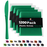 Heavy Duty Emerald Green Plastic Knives | Case of 1200